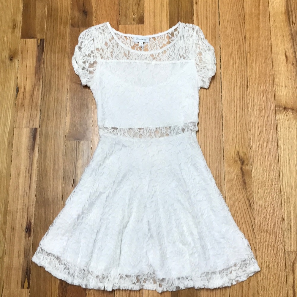 Lace short sleeve dress